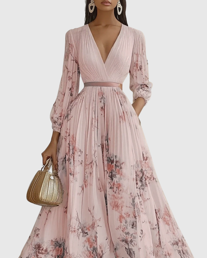 ROWELLA | Elegante vestido largo plisado