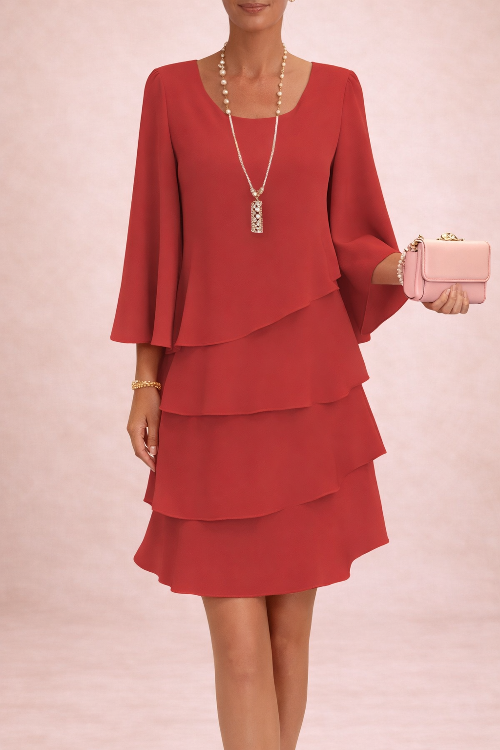 ISABELLA | Elegante vestido de volantes de varias capas para mujer