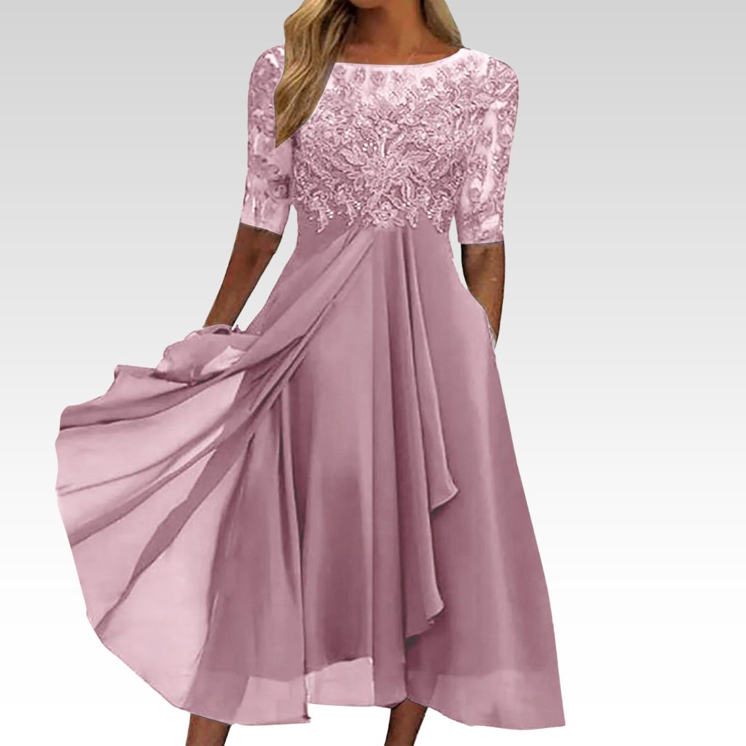 Zaria – El vestido midi de encaje que sienta de maravilla