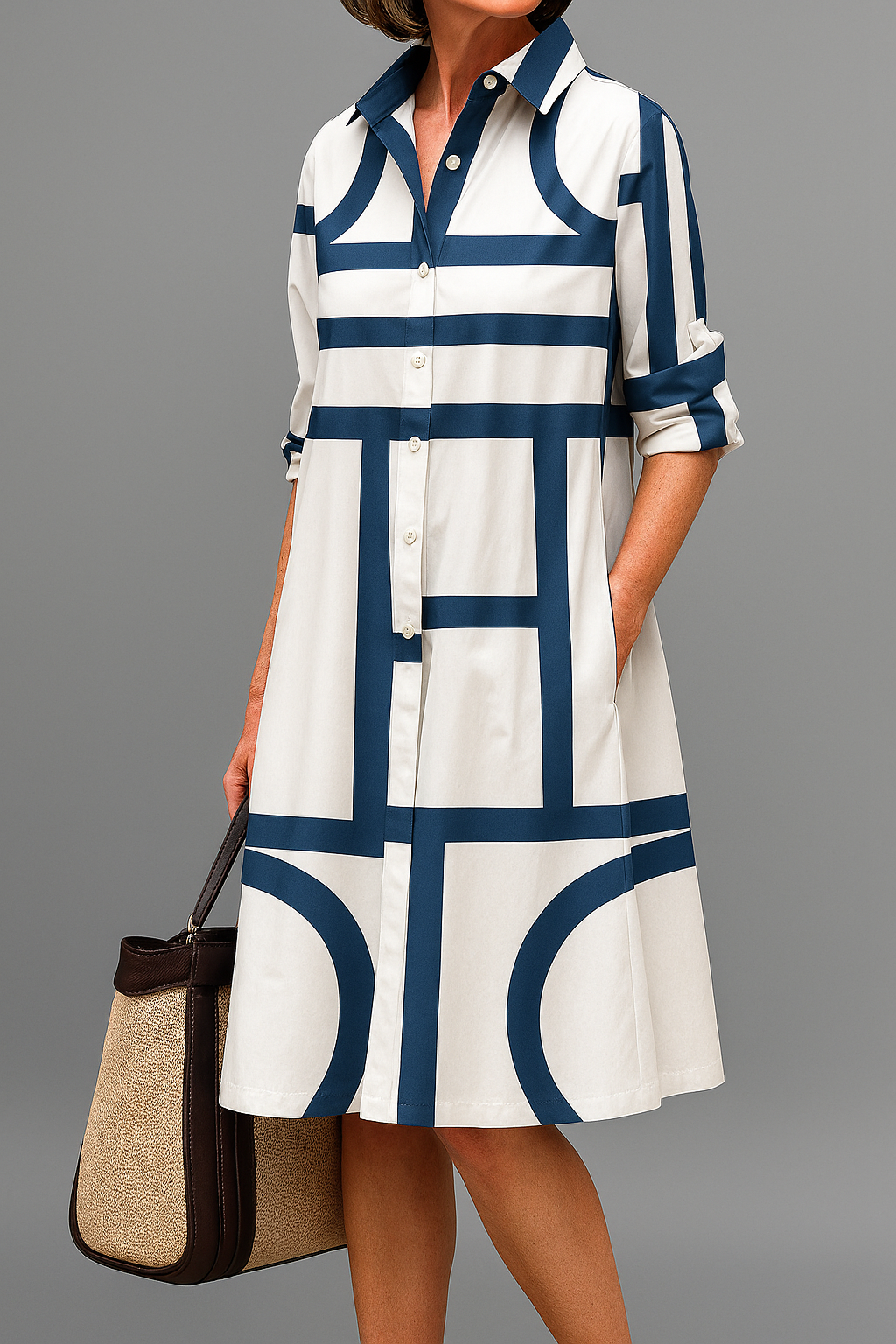 Siena | Vestido midi con estampado elegante y comodo