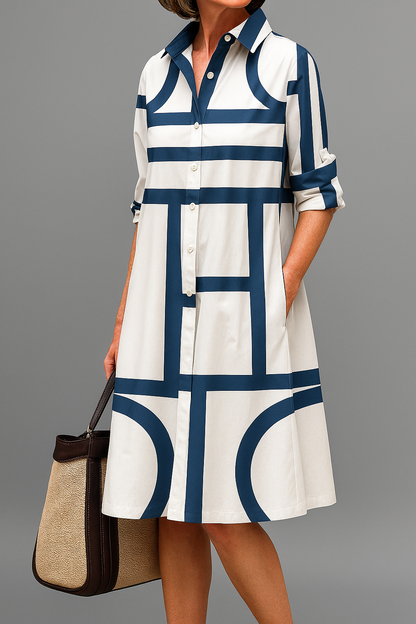 Siena | Vestido midi con estampado elegante y comodo