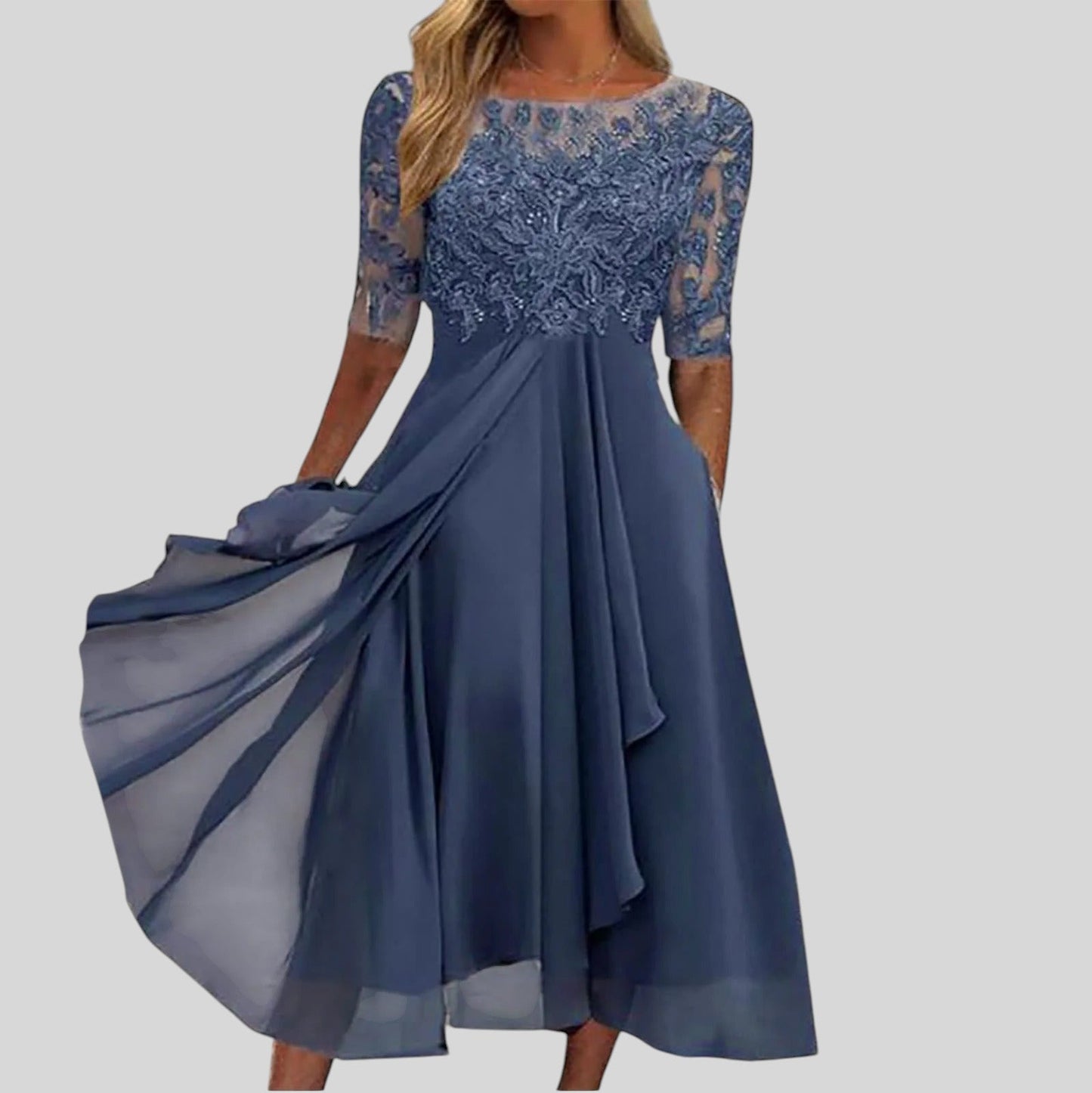 Zaria – El vestido midi de encaje que sienta de maravilla