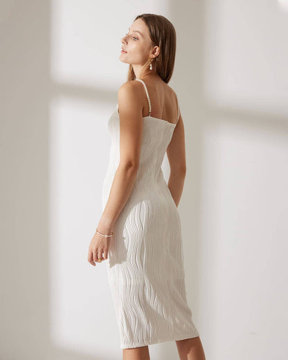 Malena | Vestido camiseta con textura de ondas de agua