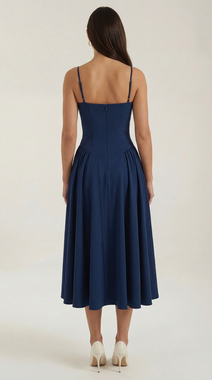 Malena | Vestido Midi Estilo Corsé Odette – Ajuste Perfecto