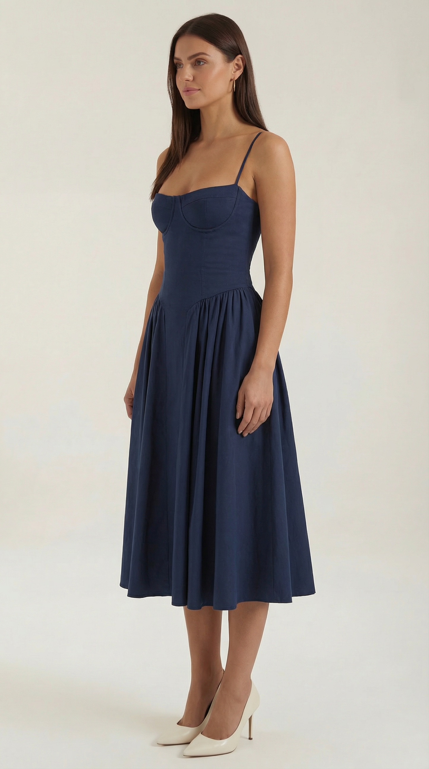 Malena | Vestido Midi Estilo Corsé Odette – Ajuste Perfecto