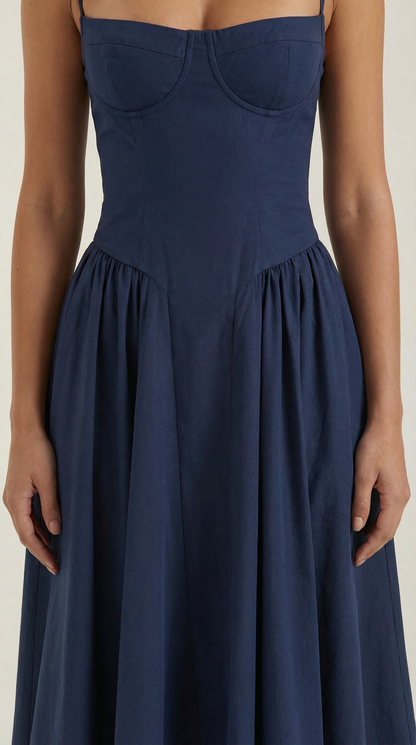 Malena | Vestido Midi Estilo Corsé Odette – Ajuste Perfecto