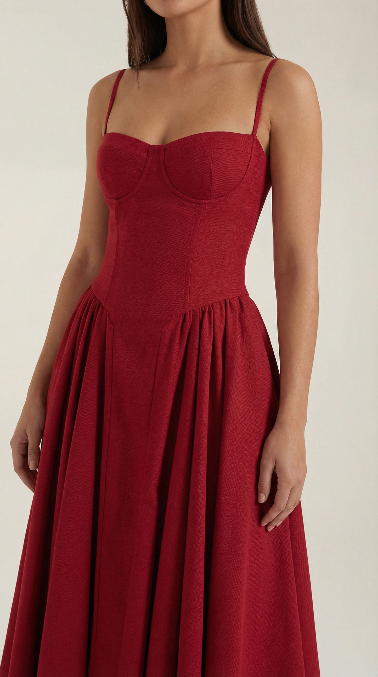 Malena | Vestido Midi Estilo Corsé Odette – Ajuste Perfecto