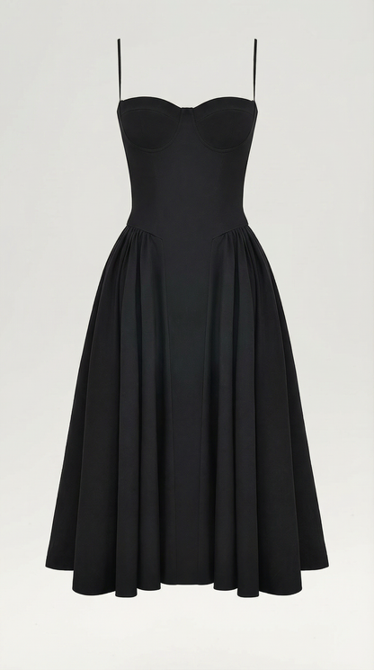 Malena | Vestido Midi Estilo Corsé Odette – Ajuste Perfecto