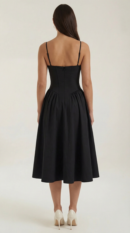 Malena | Vestido Midi Estilo Corsé Odette – Ajuste Perfecto