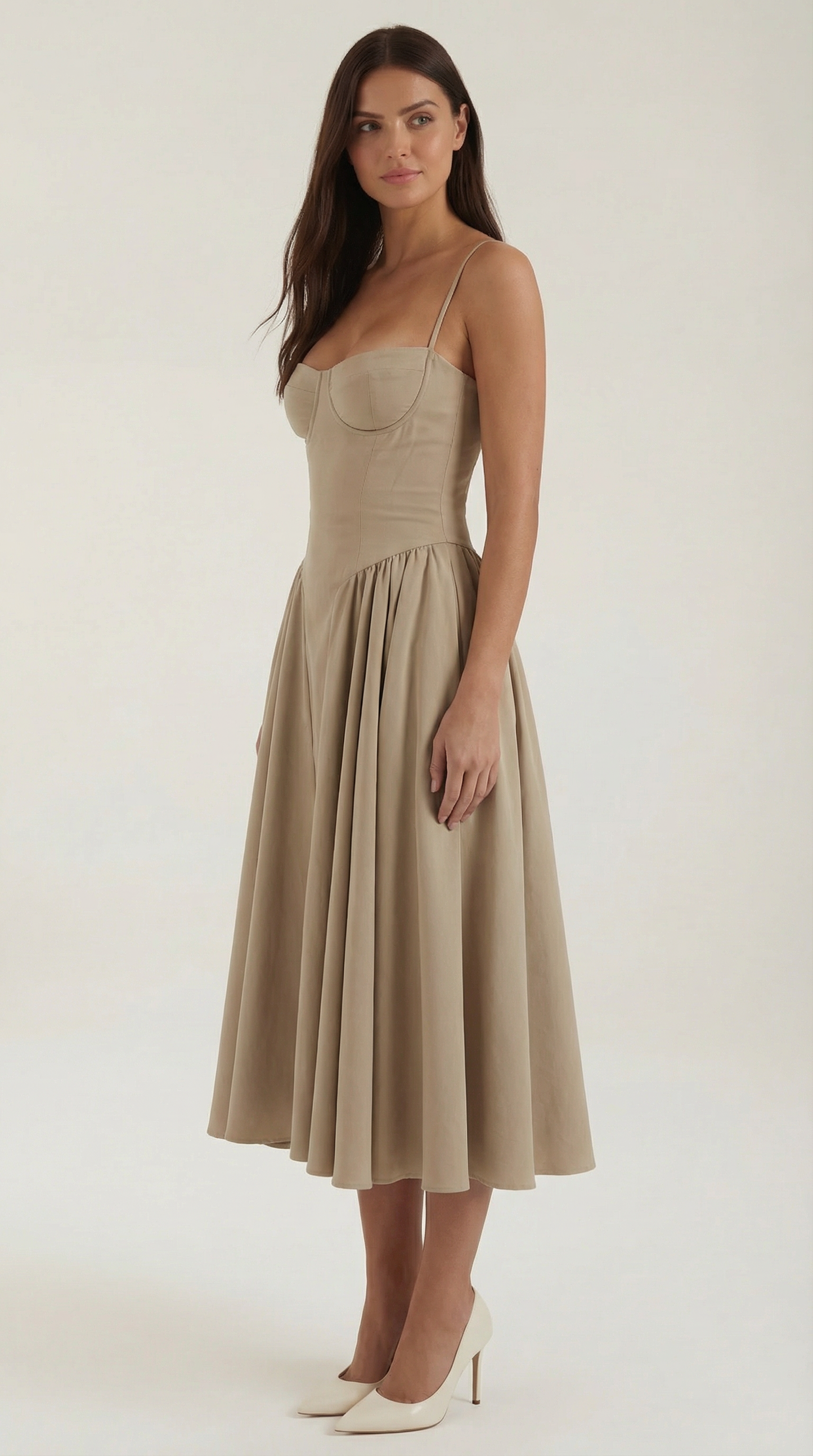 Malena | Vestido Midi Estilo Corsé Odette – Ajuste Perfecto