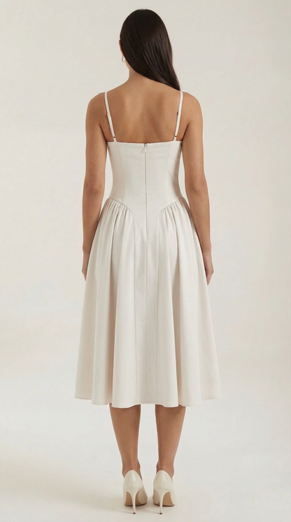 Malena | Vestido Midi Estilo Corsé Odette – Ajuste Perfecto