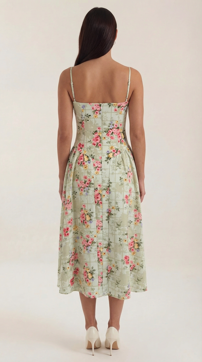 Malena | Vestido Midi Estilo Corsé Odette – Ajuste Perfecto