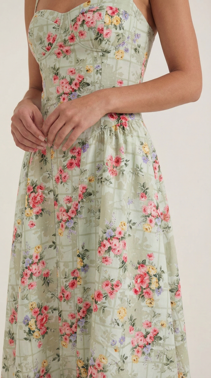 Malena | Vestido Midi Estilo Corsé Odette – Ajuste Perfecto