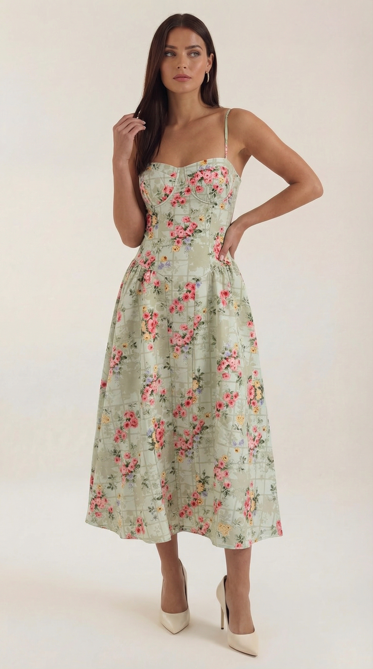 Malena | Vestido Midi Estilo Corsé Odette – Ajuste Perfecto