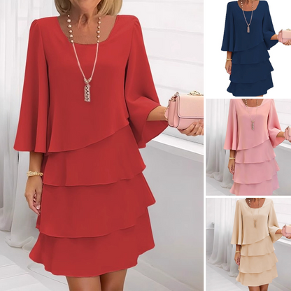 ISABELLA | Elegante vestido de volantes de varias capas para mujer