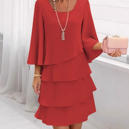 ISABELLA | Elegante vestido de volantes de varias capas para mujer