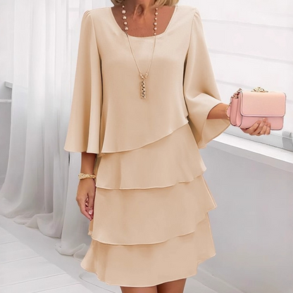 ISABELLA | Elegante vestido de volantes de varias capas para mujer