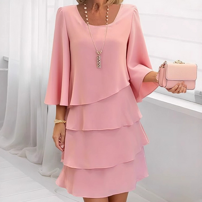 ISABELLA | Elegante vestido de volantes de varias capas para mujer