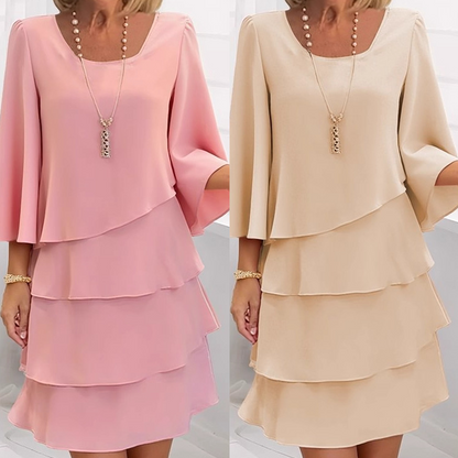 ISABELLA | Elegante vestido de volantes de varias capas para mujer