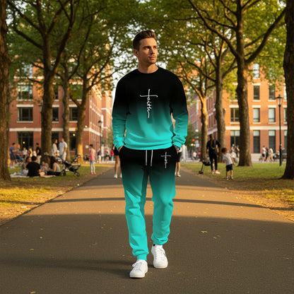 JUAN |  Chándal de hombre: diseño degradado, suave y transpirable